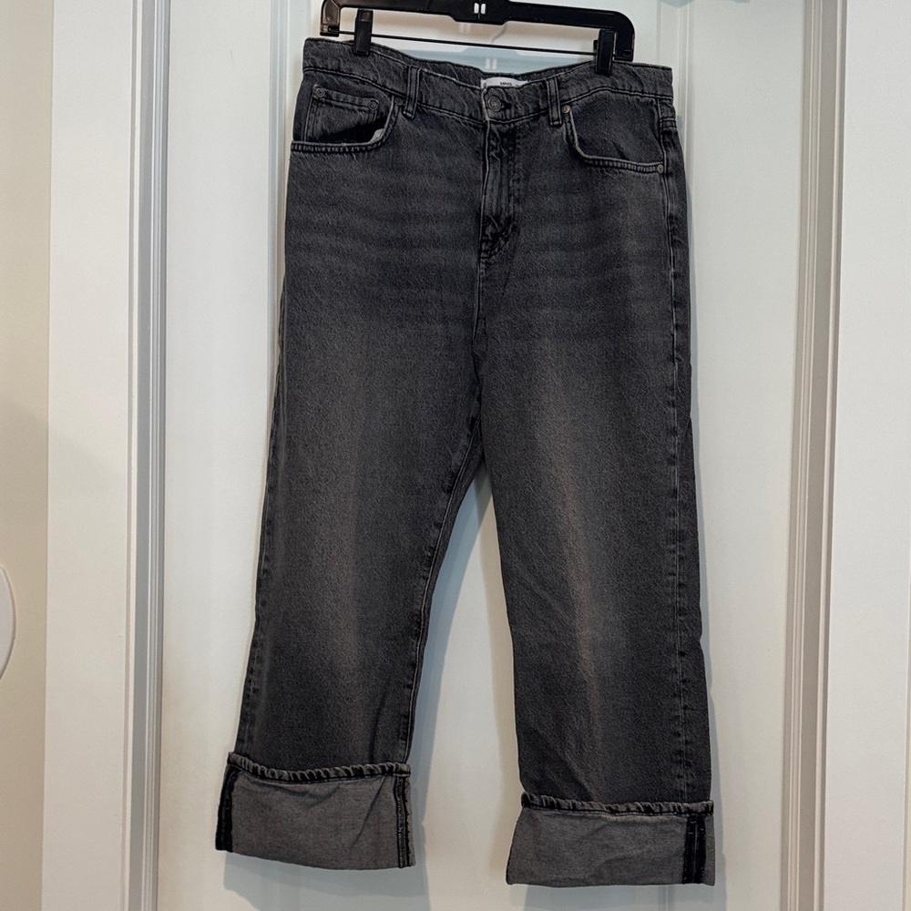 Mango Men's Dark Gray Relaxed Jeans